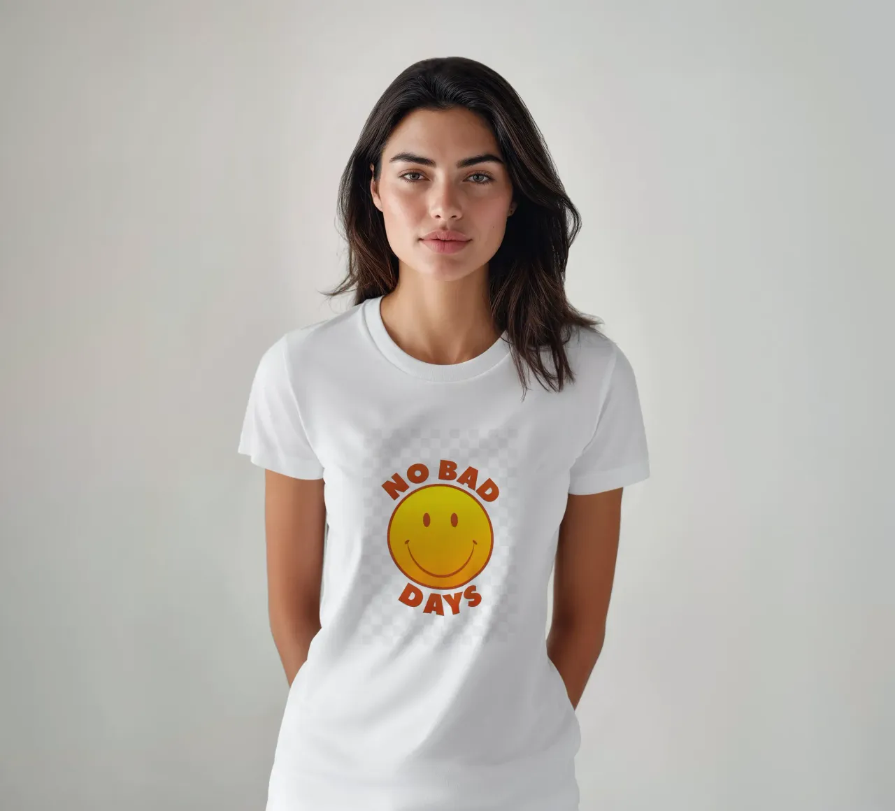Retro "No Bad Days" Smiley Face Art Print t-shirt da showmemars