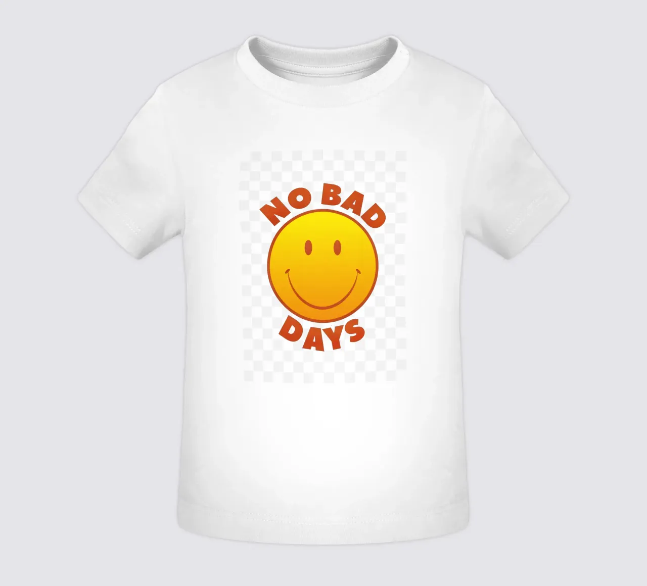 Retro "No Bad Days" Smiley Face Art Print maglietta neonato da showmemars