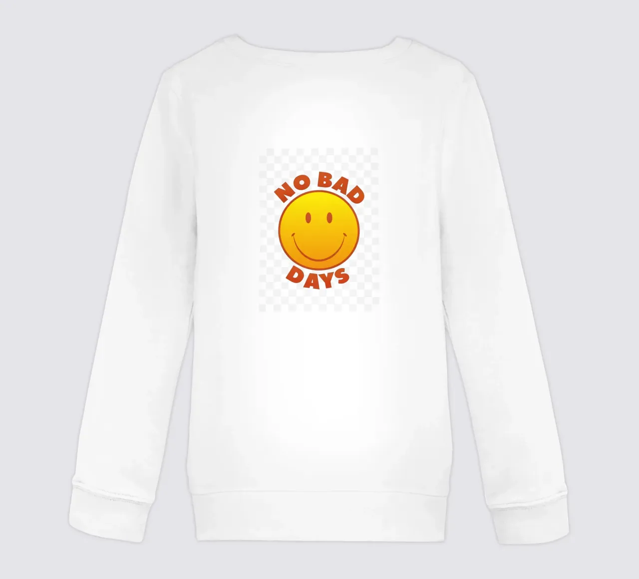 Retro "No Bad Days" Smiley Face Art Print felpa bambino da showmemars