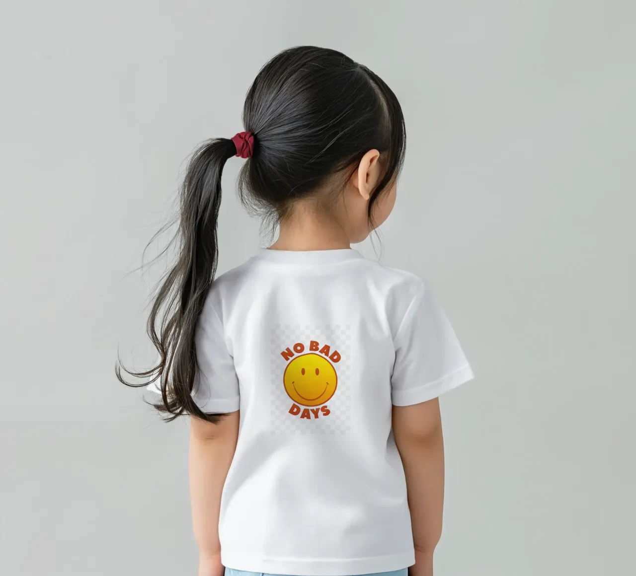 Retro "No Bad Days" Smiley Face Art Print t-shirt bambini da showmemars