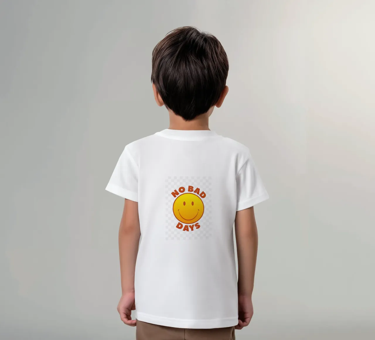 Retro "No Bad Days" Smiley Face Art Print t-shirt bambini da showmemars