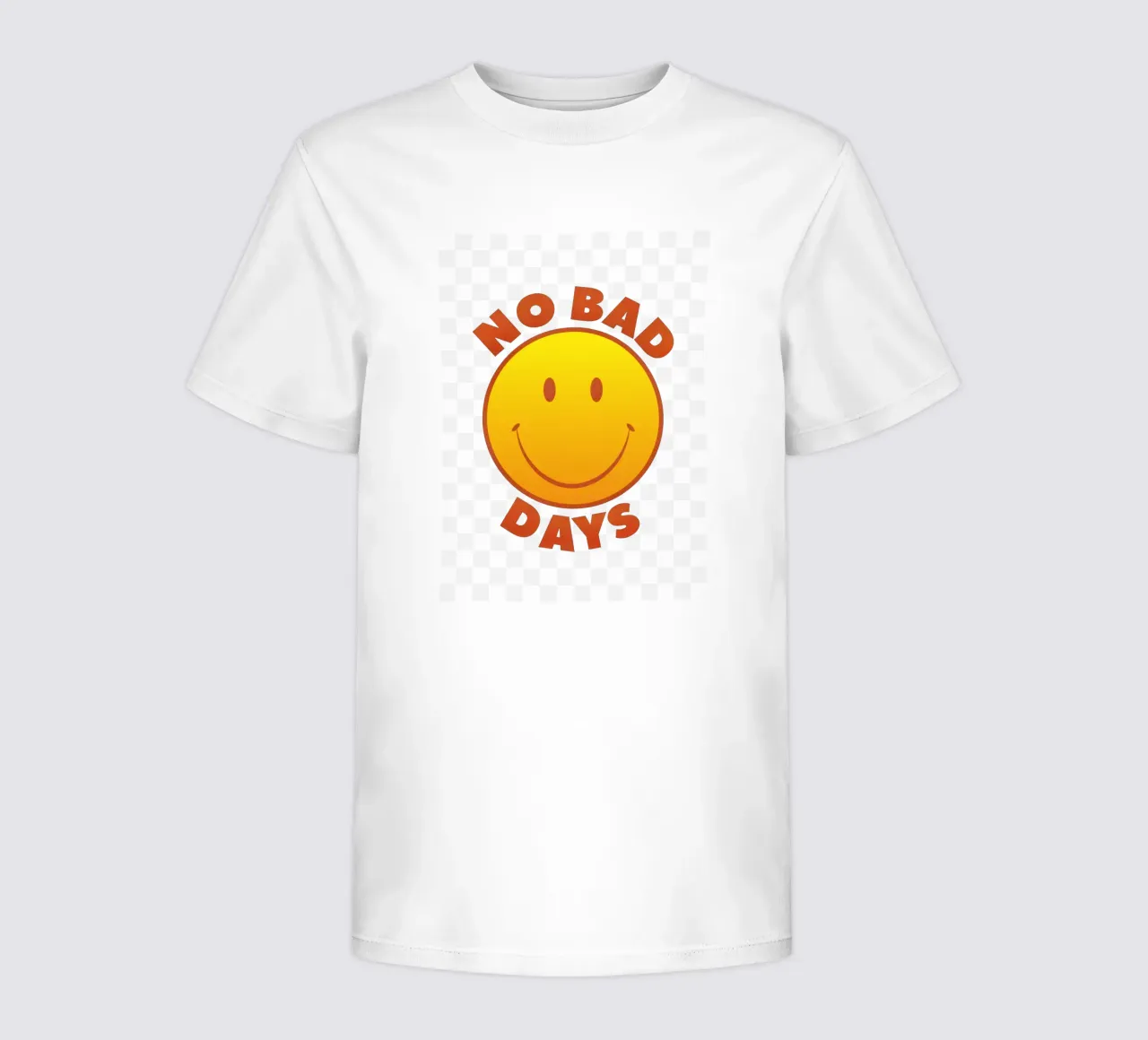 Retro "No Bad Days" Smiley Face Art Print t-shirt bambini da showmemars