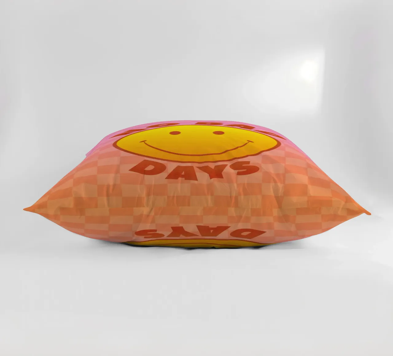 Retro "No Bad Days" Smiley Face Art Print cuscino da showmemars