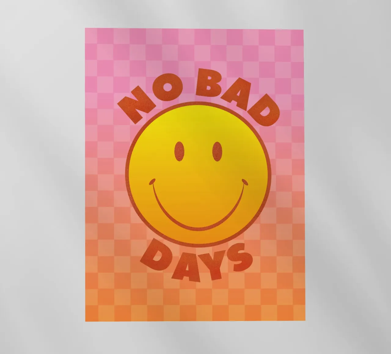 Retro "No Bad Days" Smiley Face Art Print pellicola backlit da showmemars