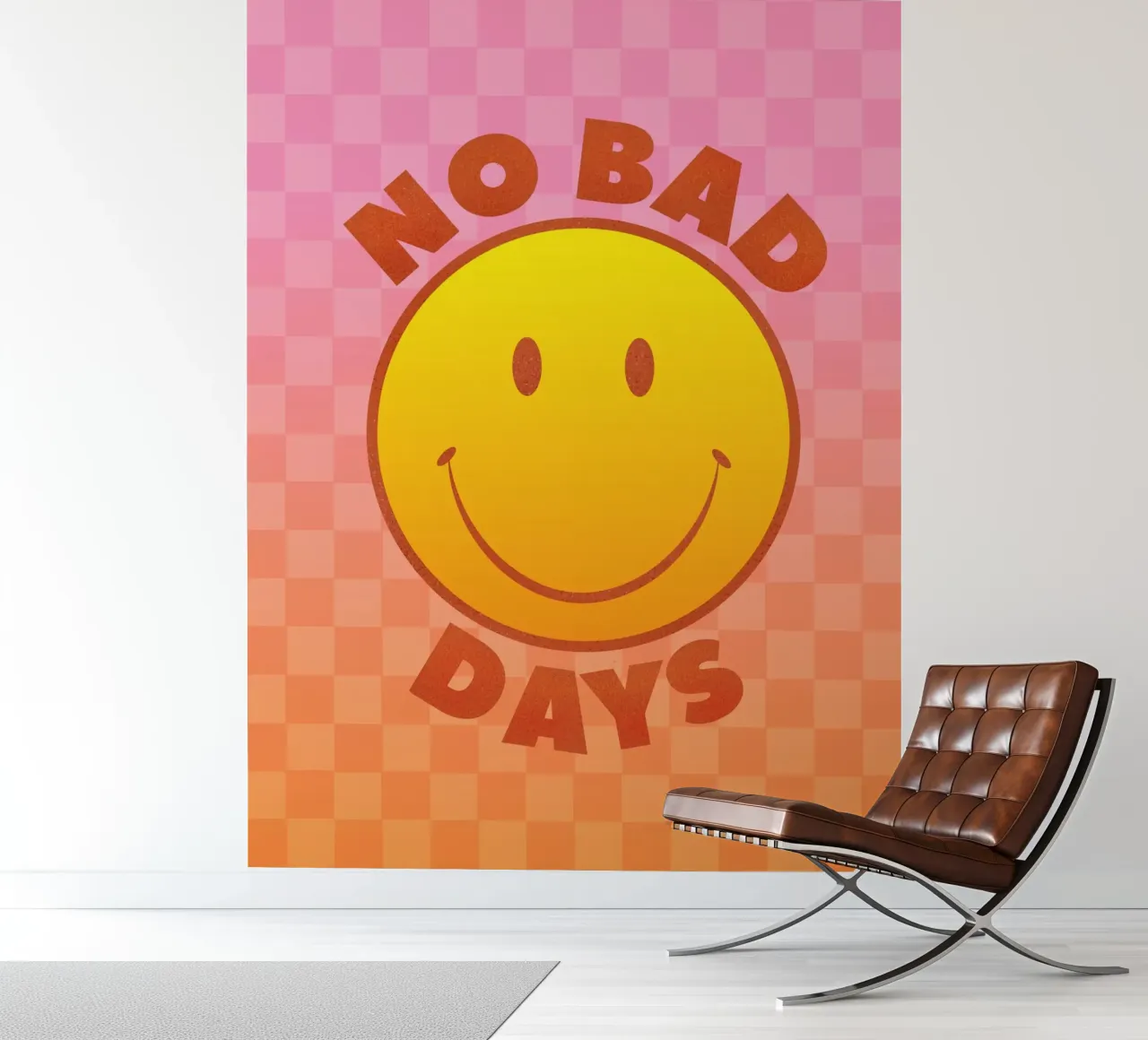 Retro "No Bad Days" Smiley Face Art Print photo wallpaper by showmemars