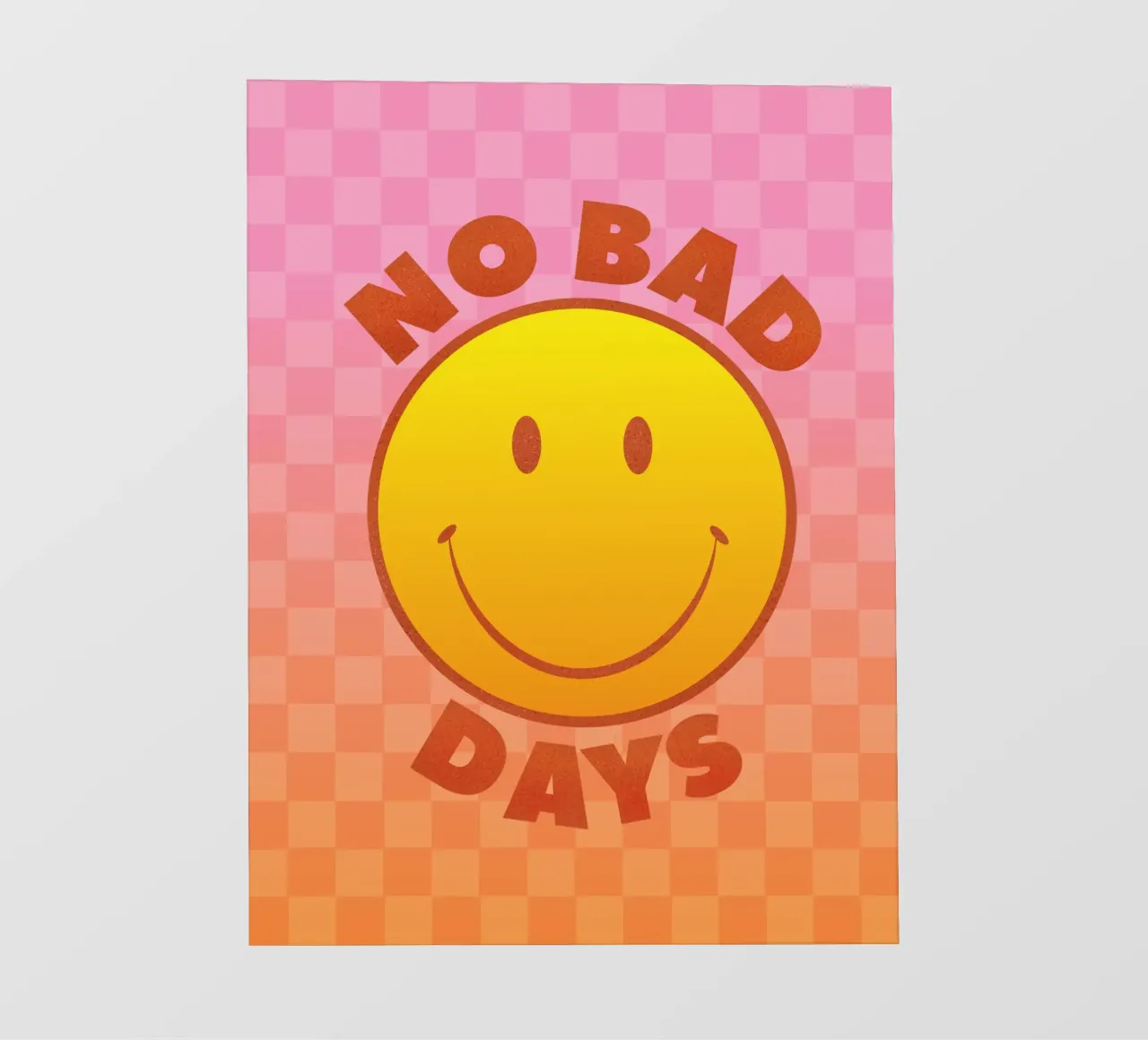 Retro "No Bad Days" Smiley Face Art Print telo in pvc da showmemars