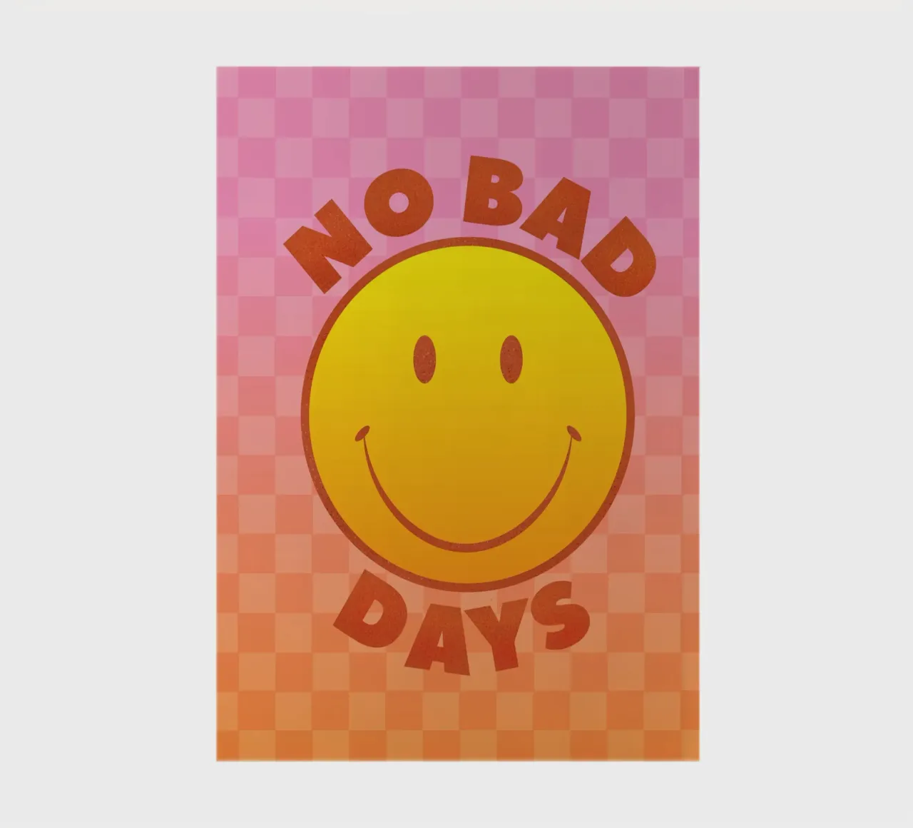 Retro "No Bad Days" Smiley Face Art Print diario da showmemars