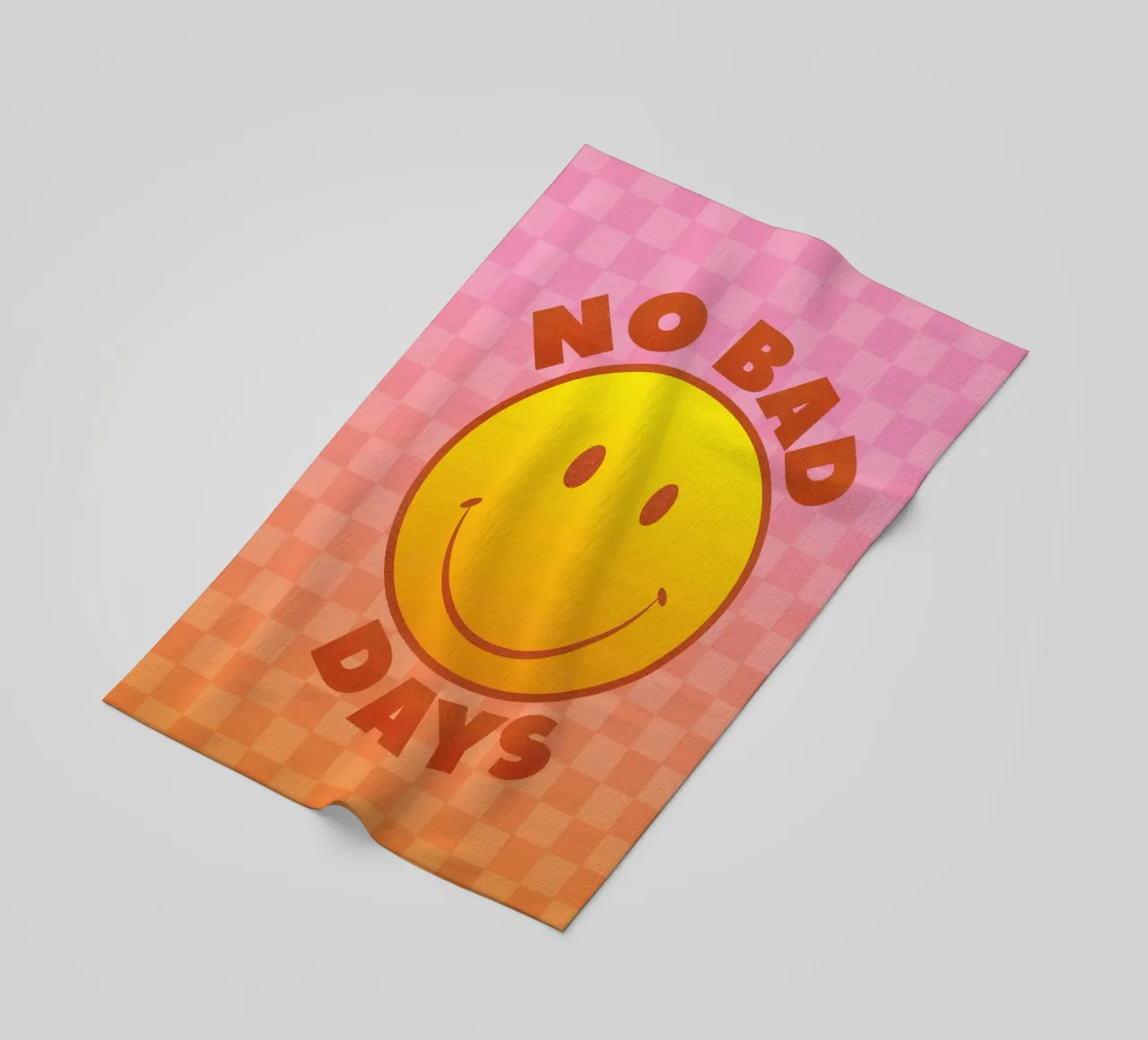 Retro "No Bad Days" Smiley Face Art Print telo mare da showmemars