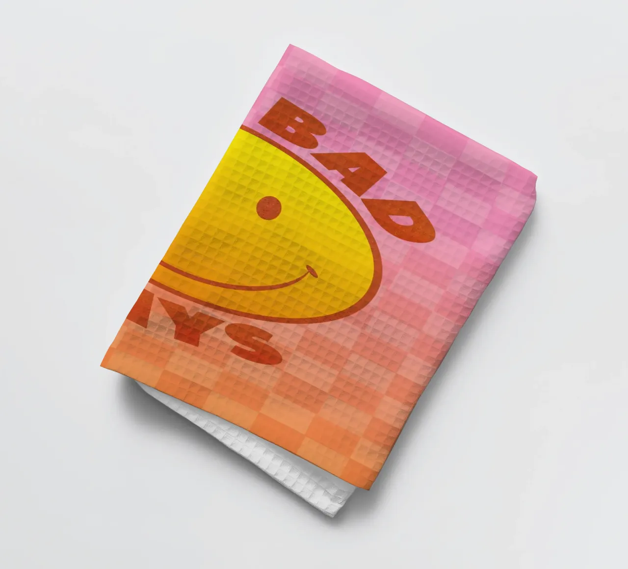 Retro "No Bad Days" Smiley Face Art Print canovaccio da cucina da showmemars