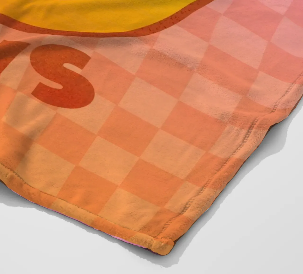 Retro "No Bad Days" Smiley Face Art Print coperta in pile da showmemars