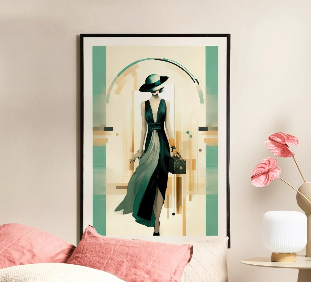 Art Deco Woman poster by Artful Muse
