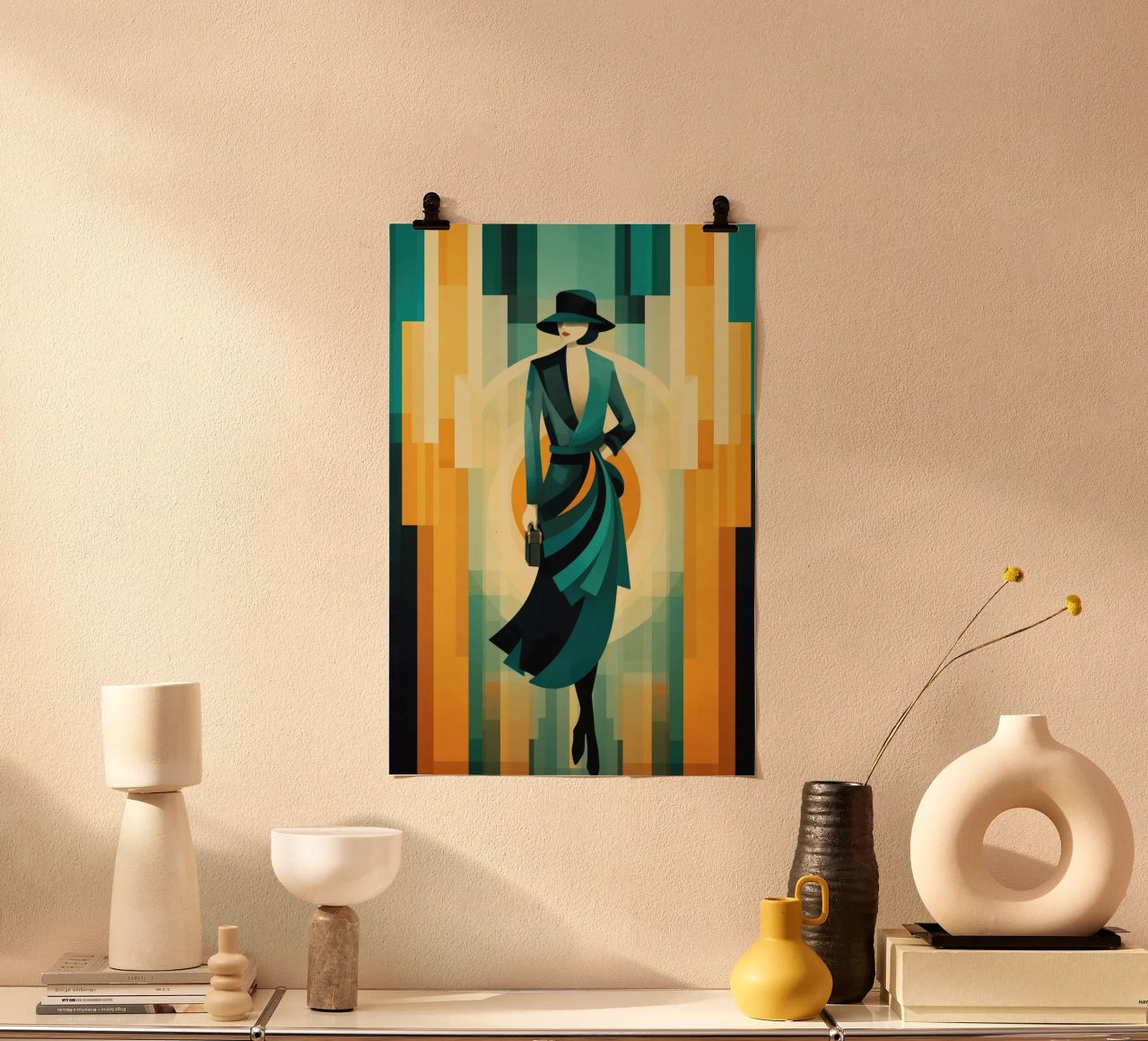 Art Deco Woman poster by Artful Muse