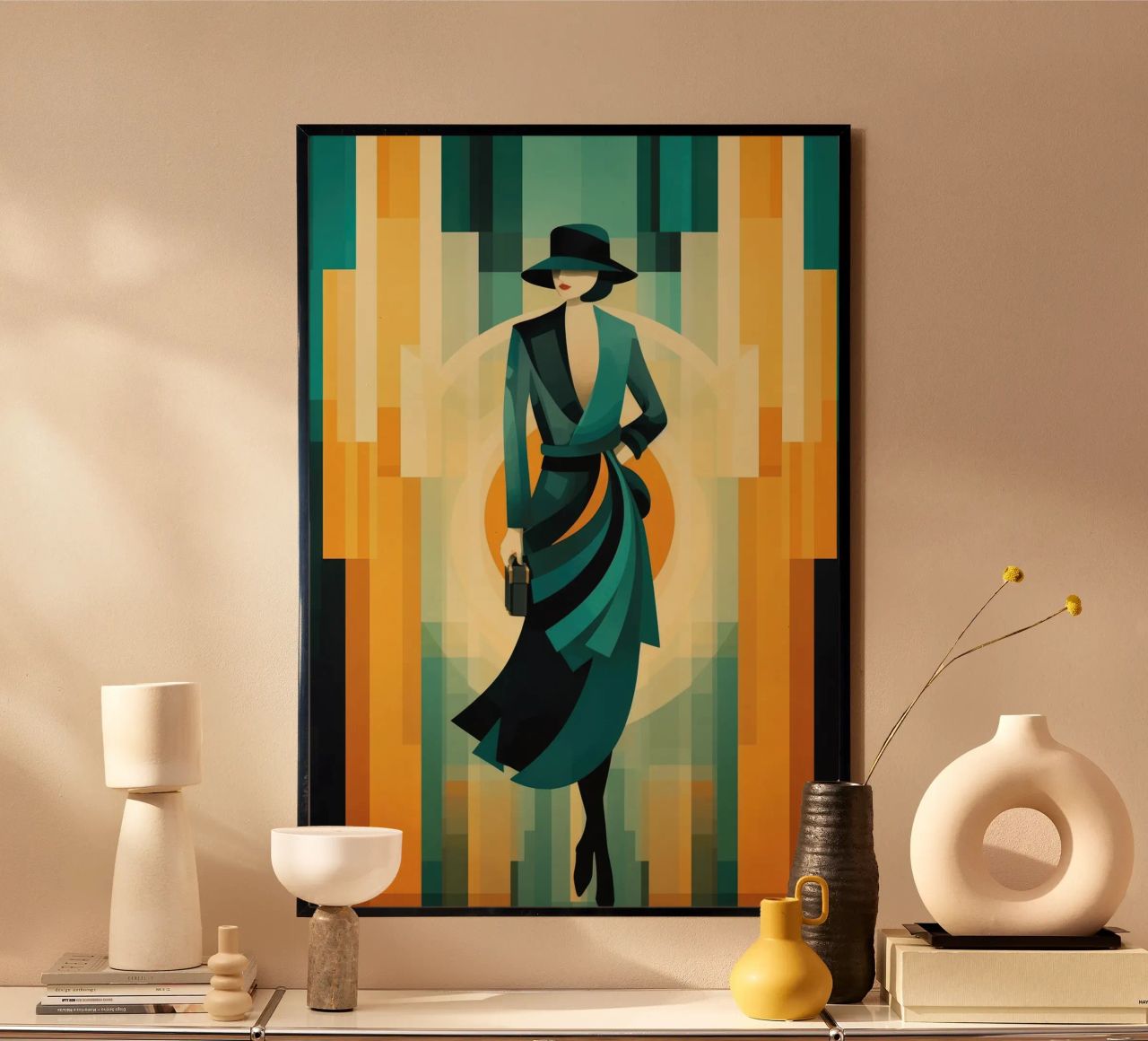 Art Deco Woman poster by Artful Muse