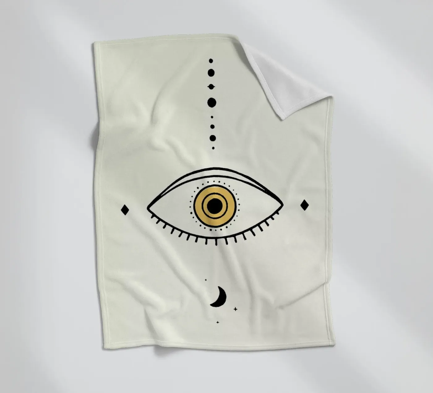 Eye Moon Fleecedecke von Florent Bodart