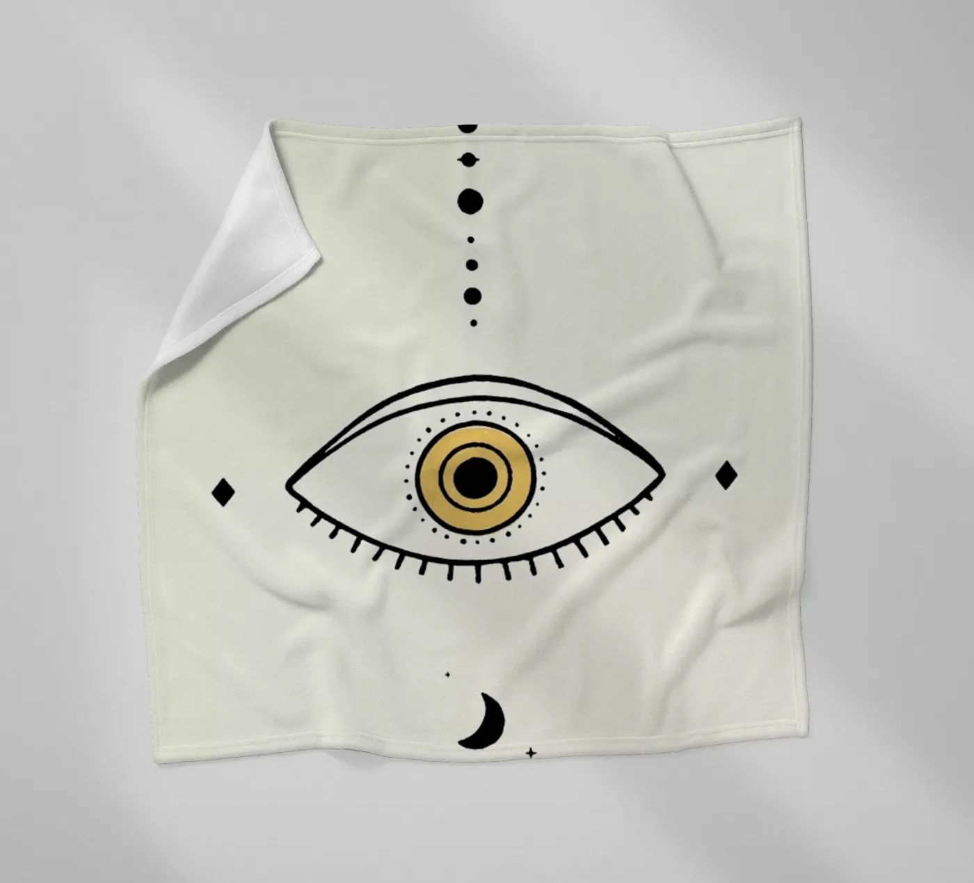 Eye Moon Fleecedecke von Florent Bodart