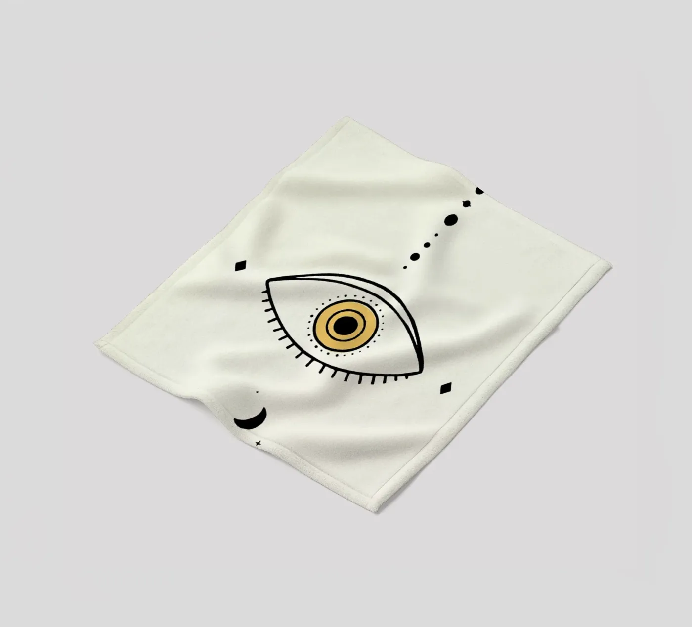 Eye Moon Fleecedecke von Florent Bodart