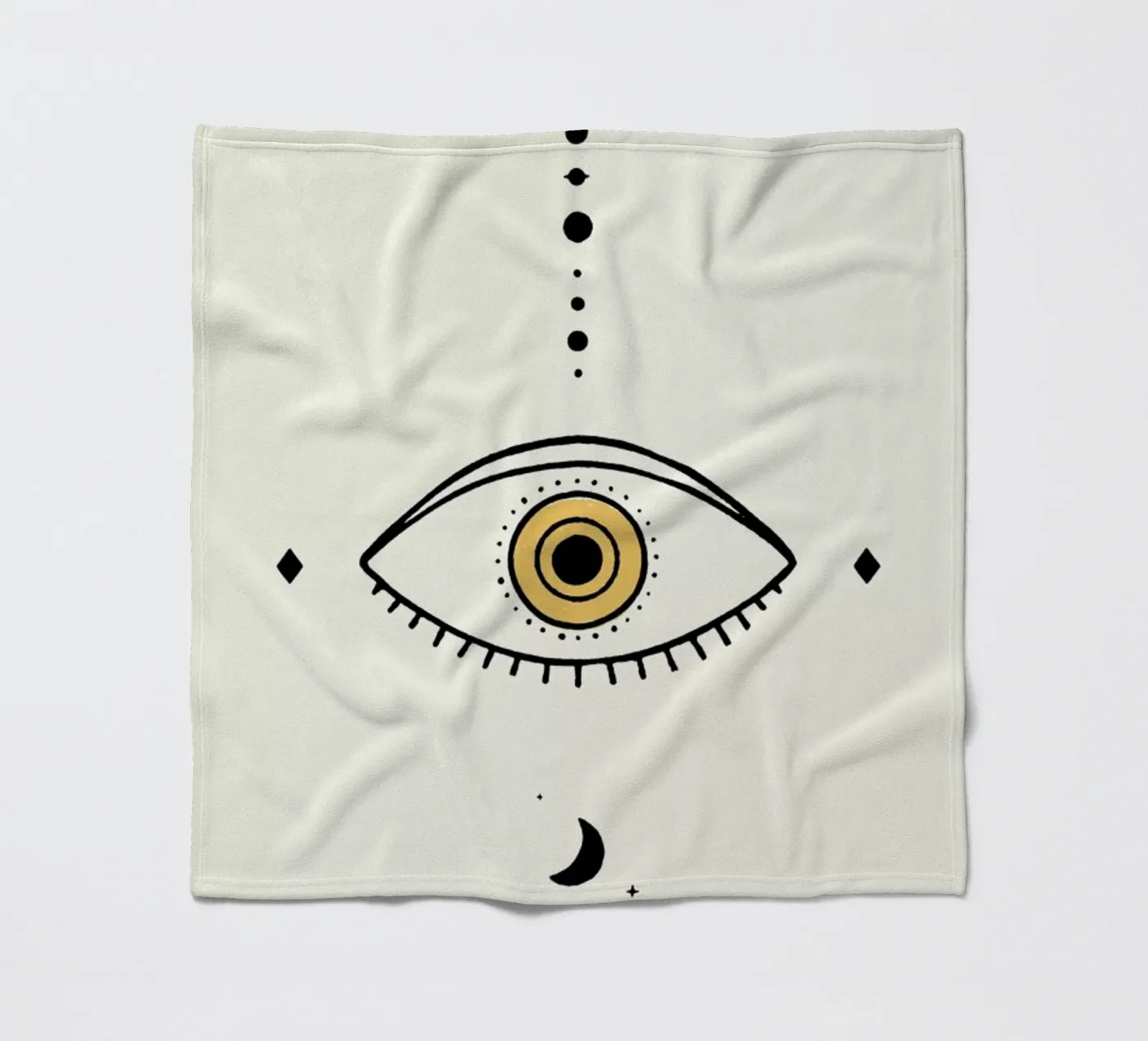 Eye Moon Fleecedecke von Florent Bodart