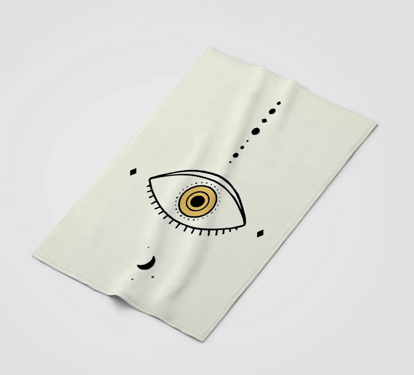 Eye Moon Fleecedecke von Florent Bodart