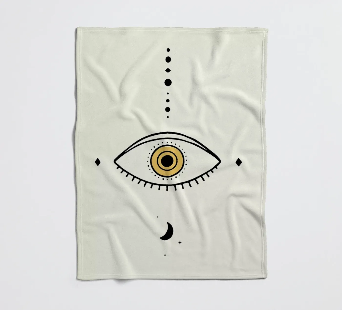 Eye Moon Fleecedecke von Florent Bodart