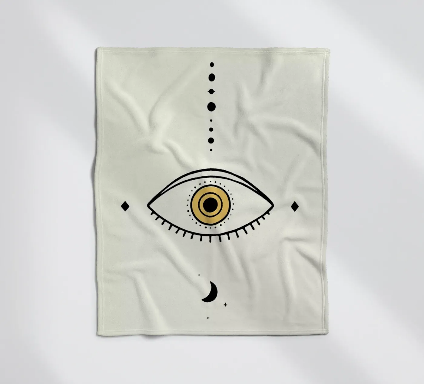 Eye Moon Fleecedecke von Florent Bodart