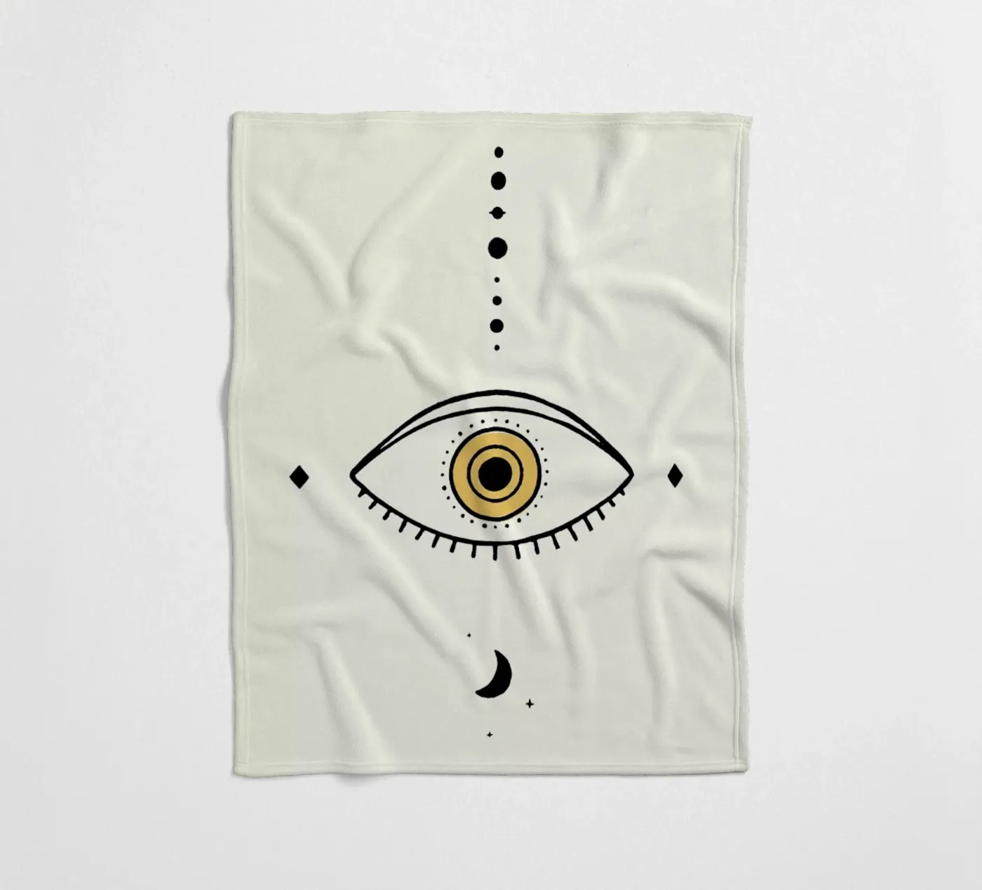 Eye Moon Fleecedecke von Florent Bodart