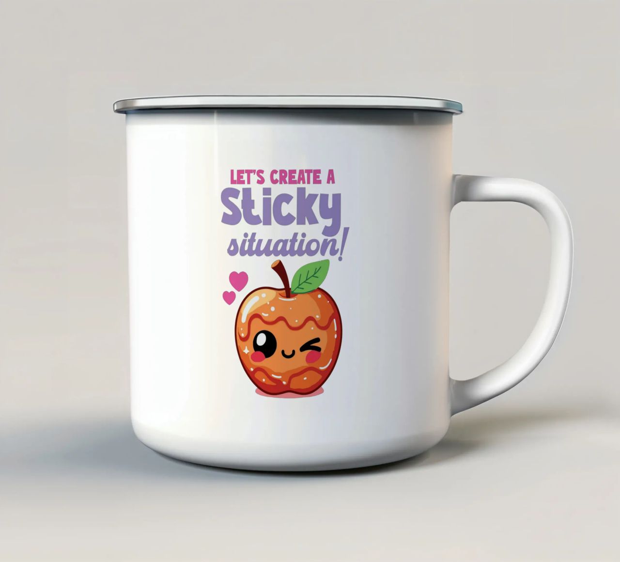 Let's create a sticky situation! tazza in smalto da edsonramosart