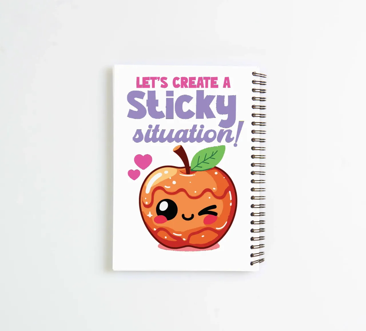 Let's create a sticky situation! spiral notebook by edsonramosart