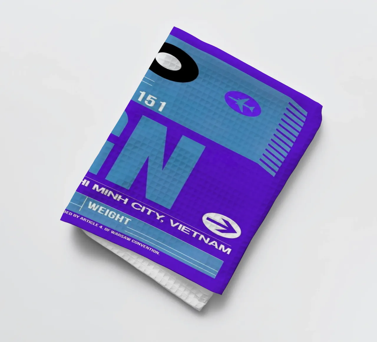 SGN Ho Chi Minh City Luggage Tag I tea towel by Naxart
