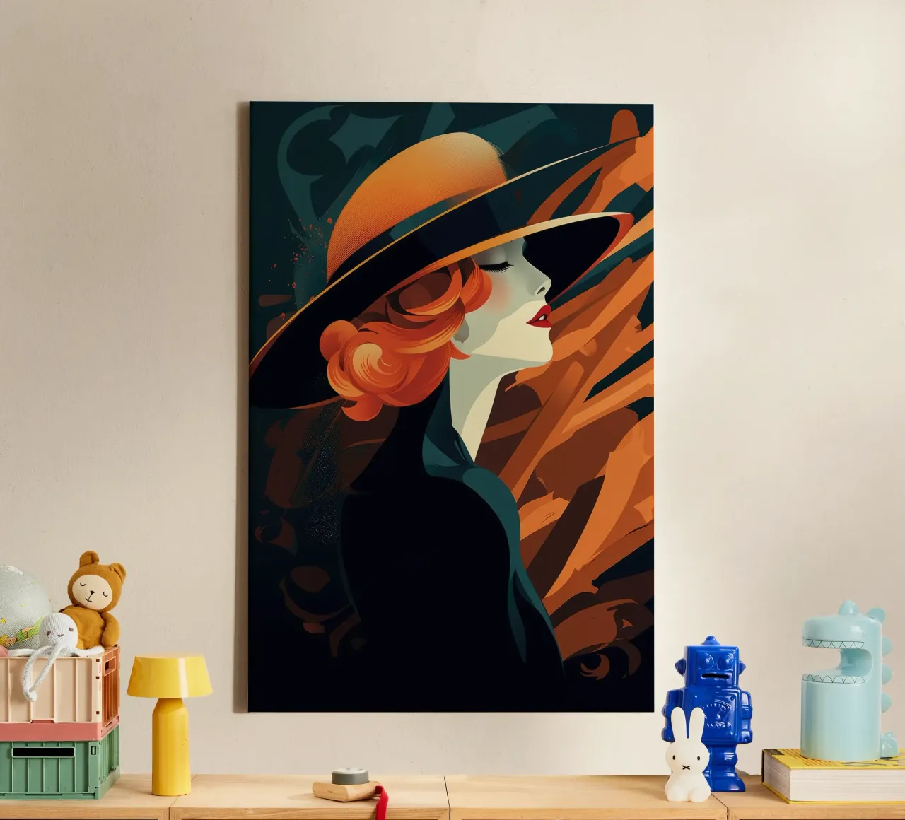 Art Deco Woman tela con Cornice a cassetta da Artful Muse
