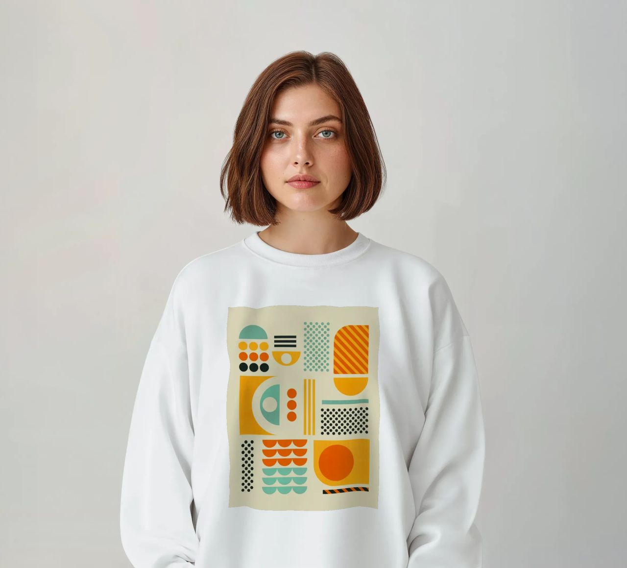 Bauhaus Geometric Pattern Art Print sudadera de showmemars