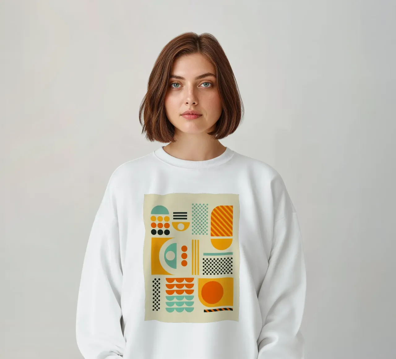 Bauhaus Geometric Pattern Art Print Sweatshirt von showmemars