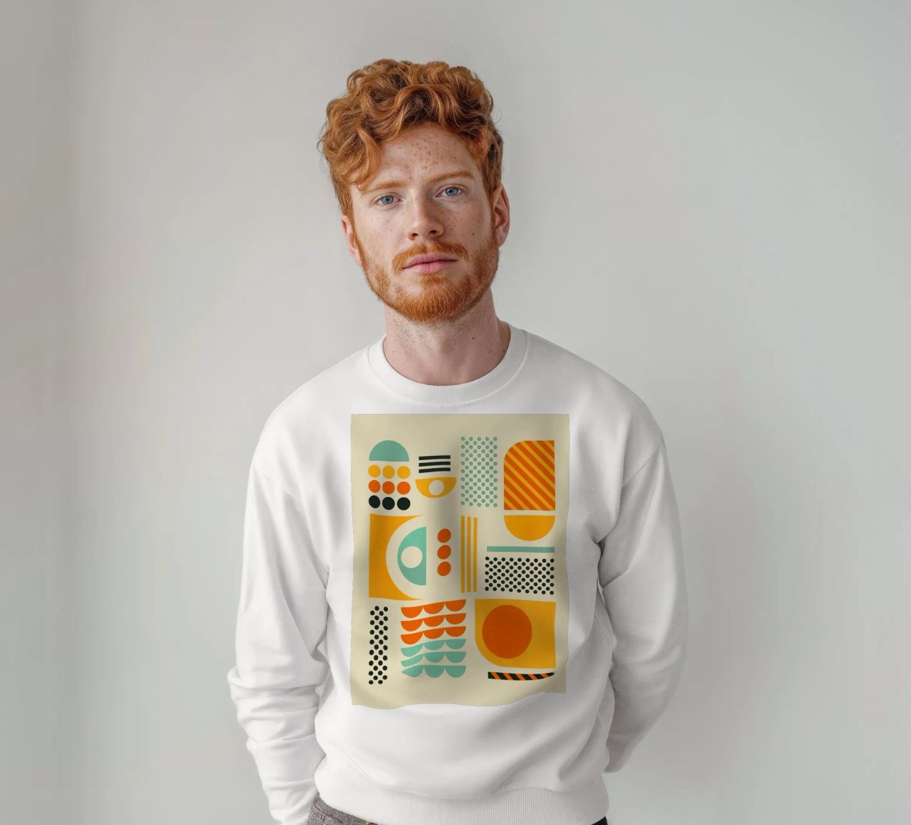 Bauhaus Geometric Pattern Art Print sudadera de showmemars
