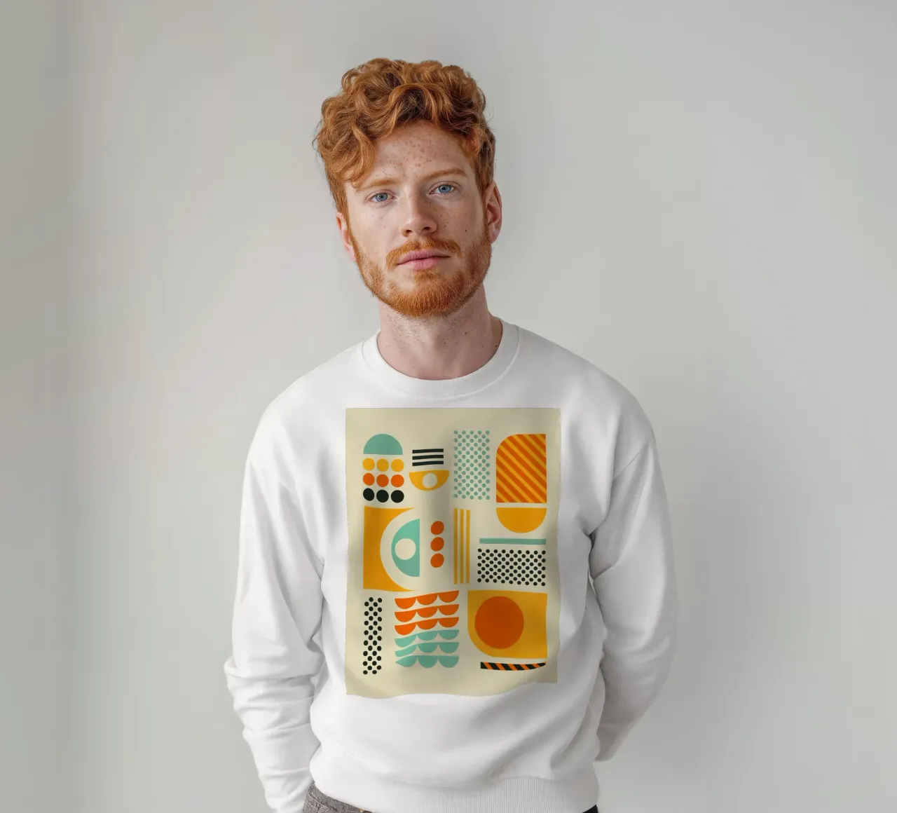 Bauhaus Geometric Pattern Art Print Sweatshirt von showmemars