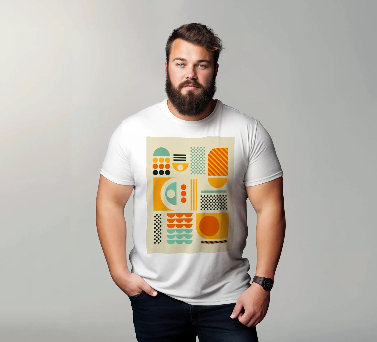 Bauhaus Geometric Pattern Art Print camiseta de showmemars