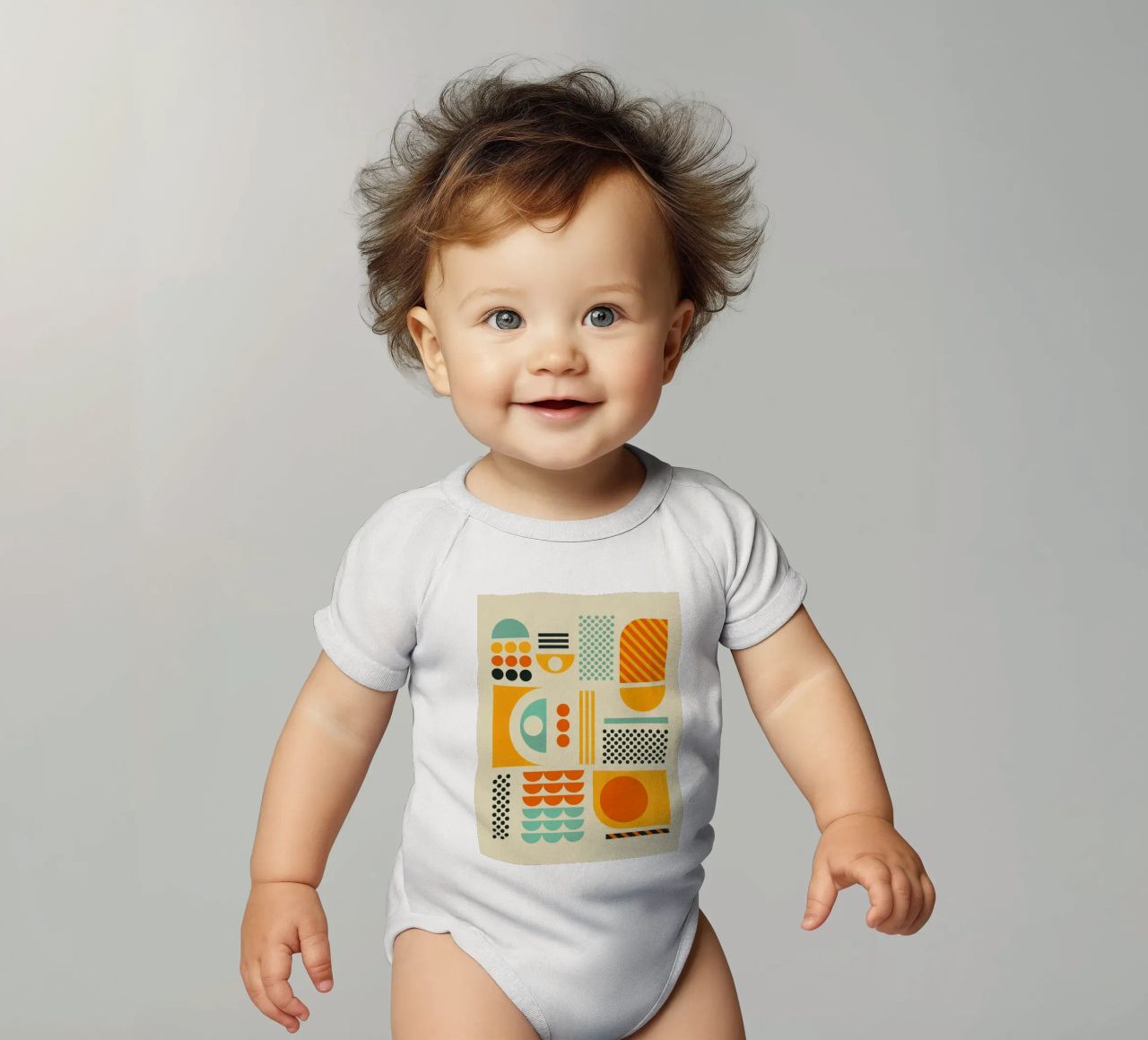 Bauhaus Geometric Pattern Art Print body de bebé de showmemars
