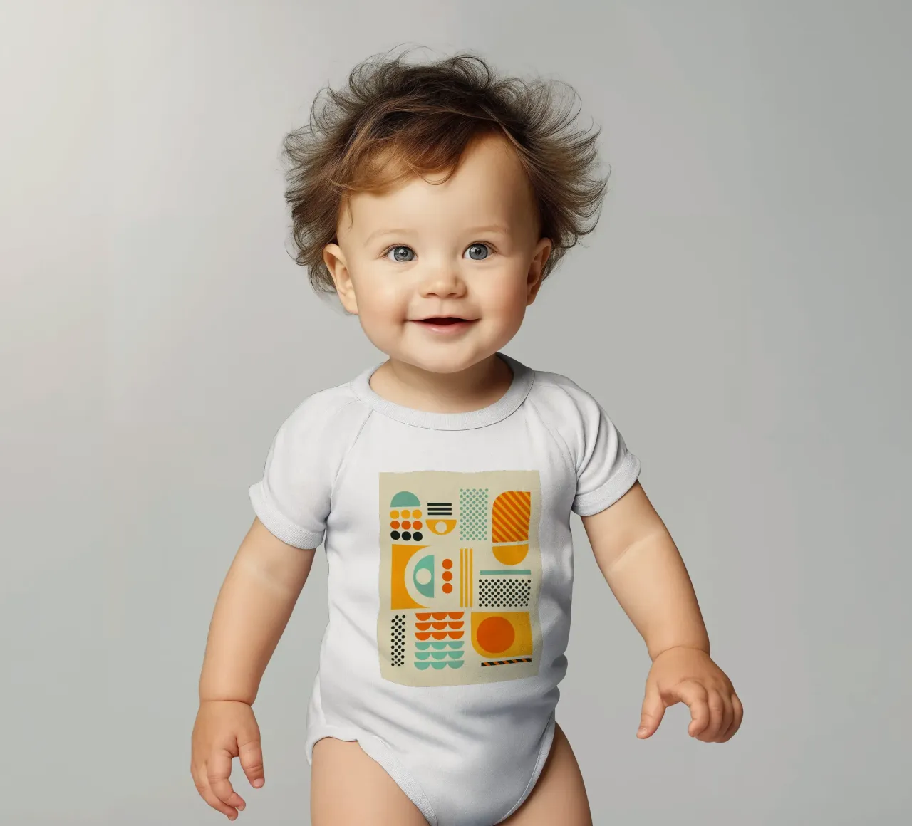 Bauhaus Geometric Pattern Art Print body neonato maniche corte da showmemars