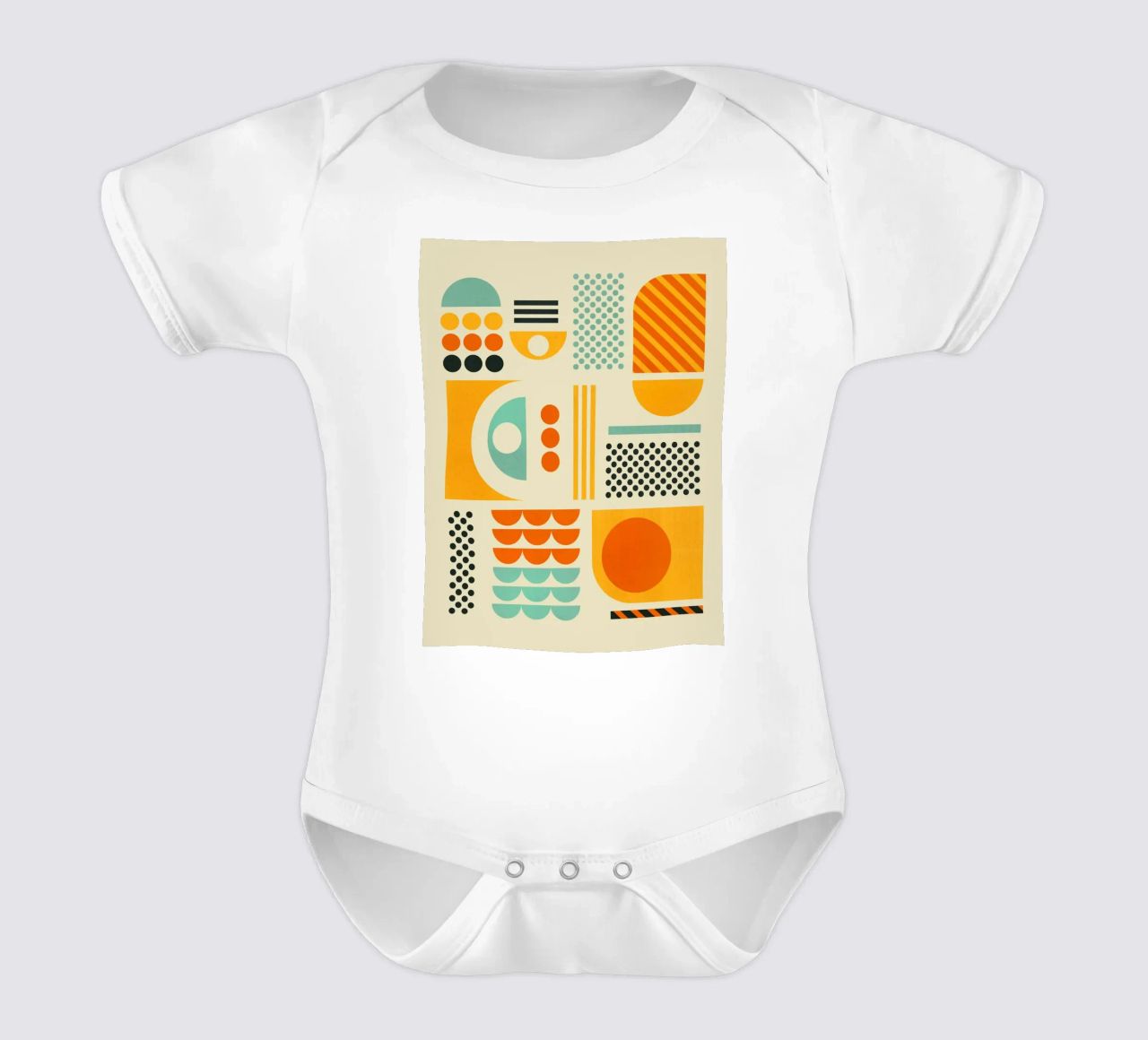 Bauhaus Geometric Pattern Art Print body de bebé de showmemars