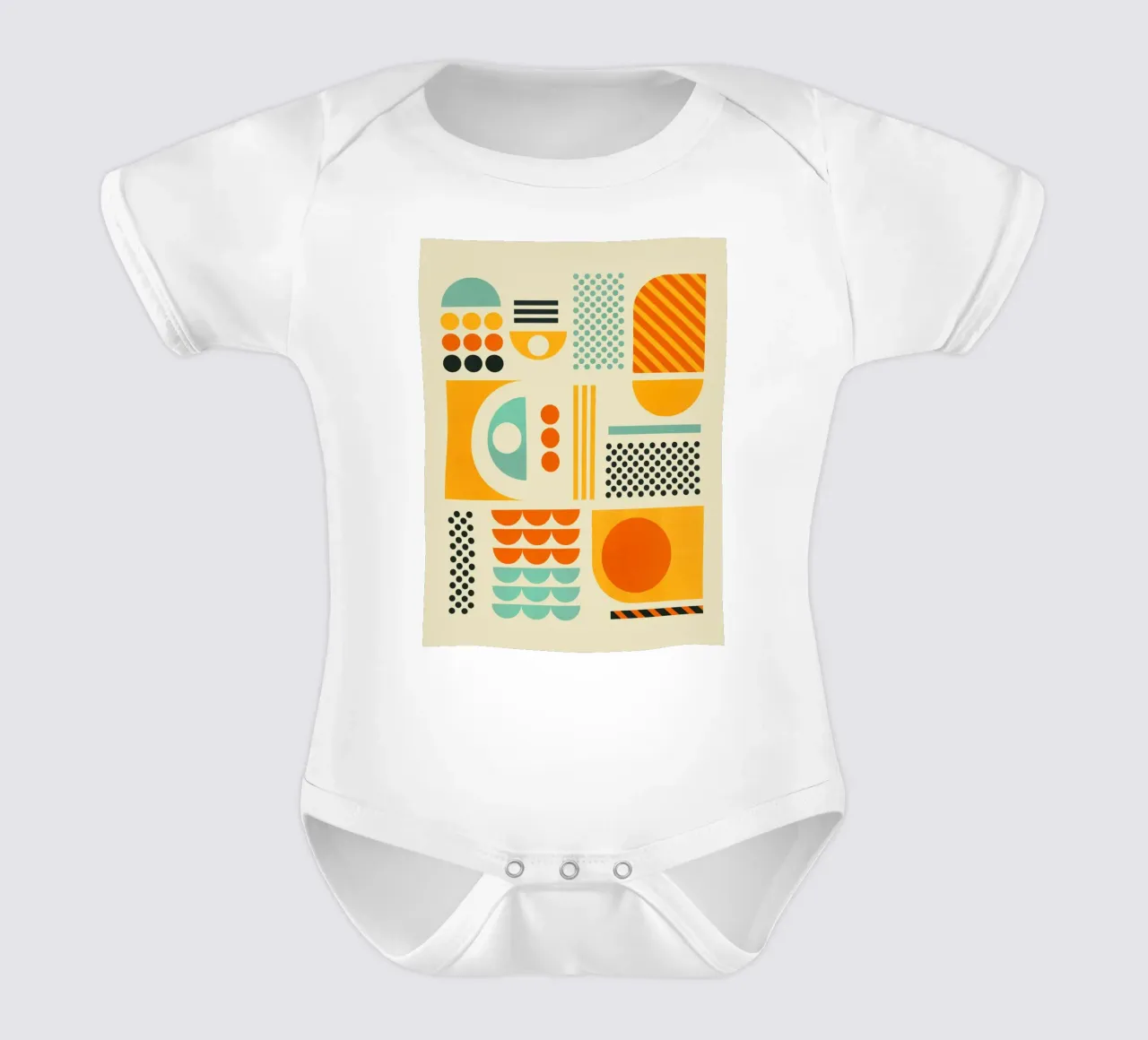 Bauhaus Geometric Pattern Art Print body neonato maniche corte da showmemars