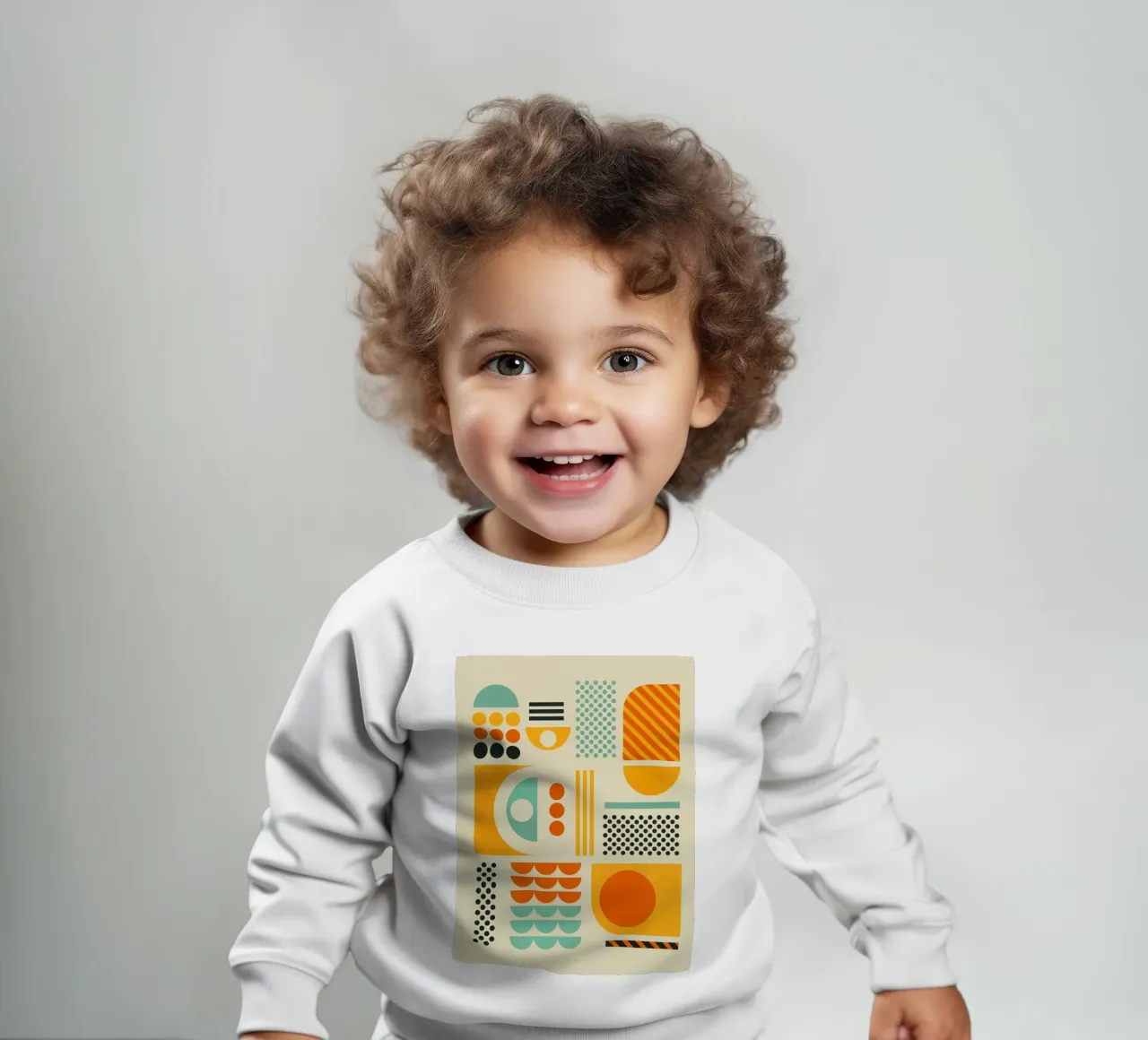 Bauhaus Geometric Pattern Art Print baby sweatshirt by showmemars