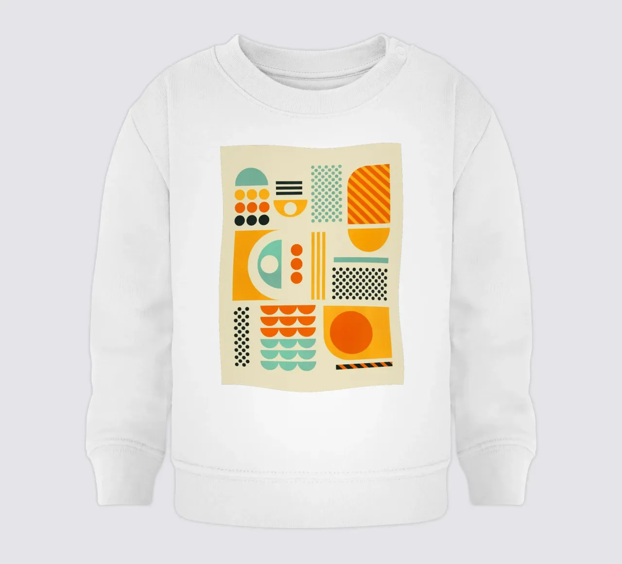 Bauhaus Geometric Pattern Art Print felpa neonato da showmemars