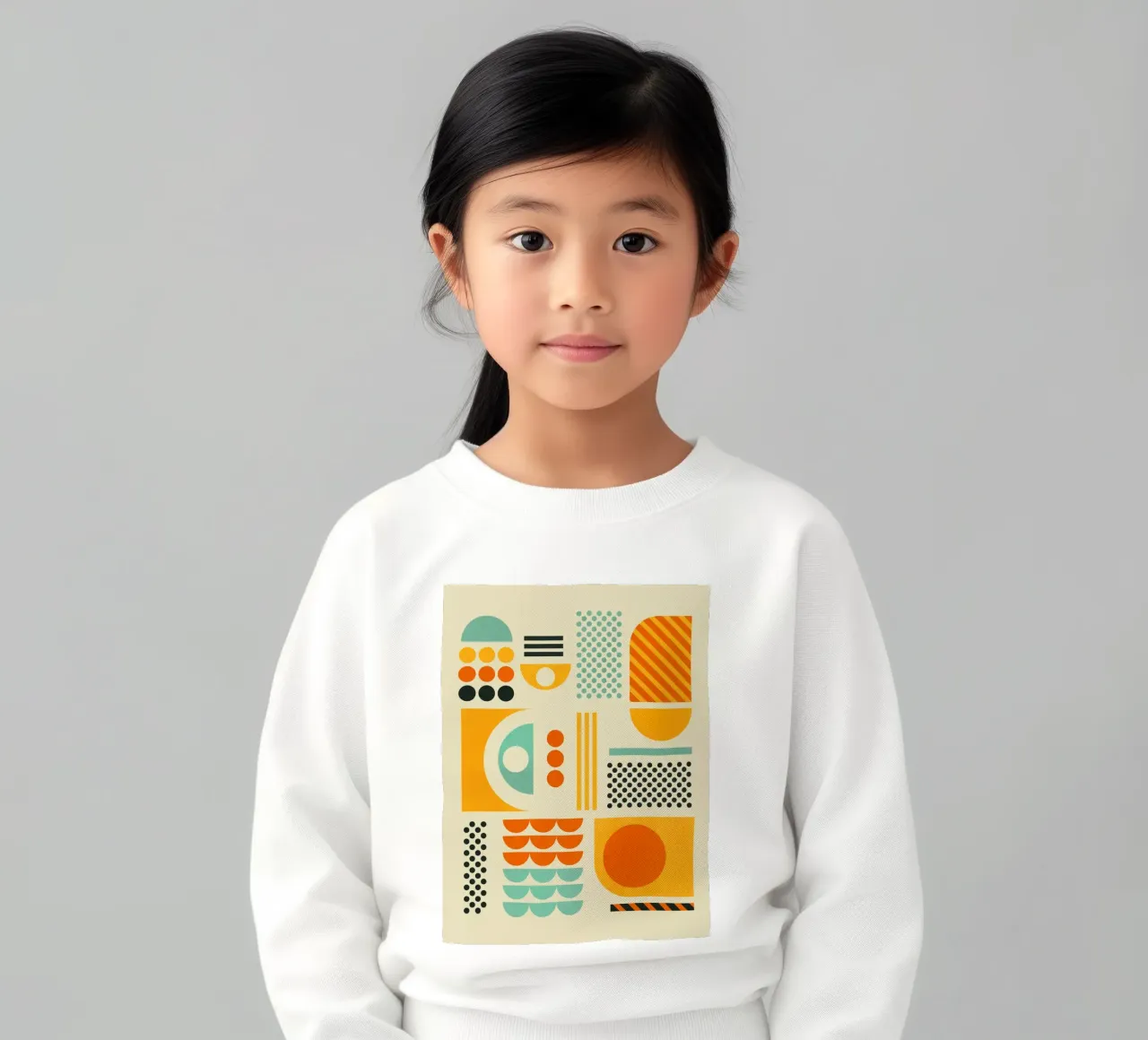 Bauhaus Geometric Pattern Art Print felpa bambino da showmemars