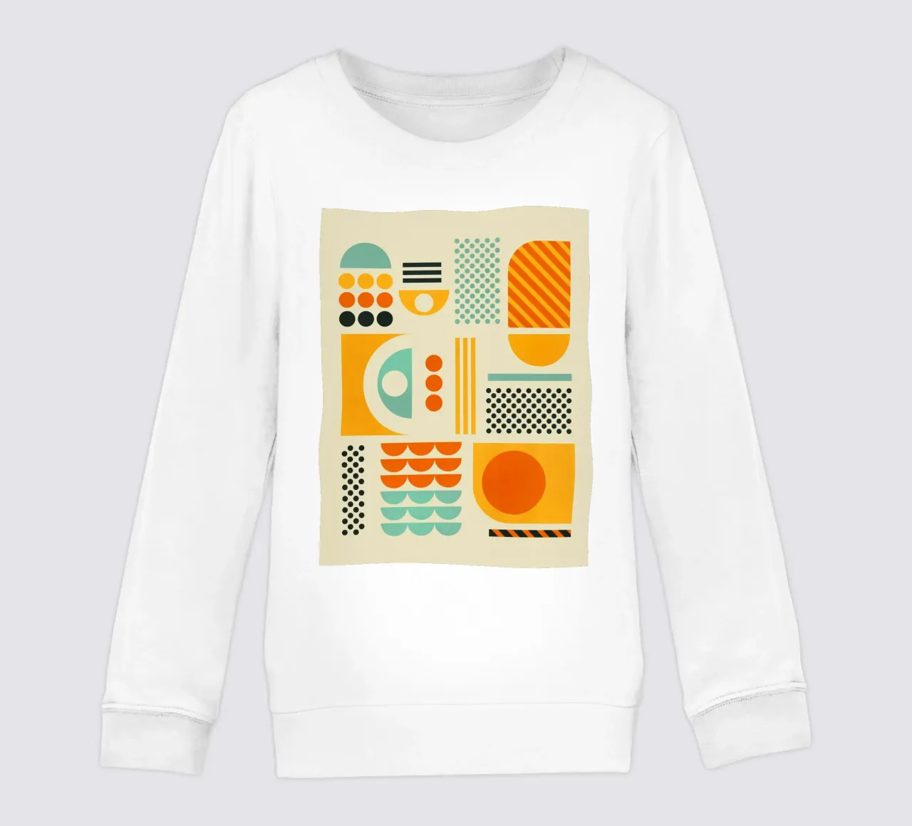 Bauhaus Geometric Pattern Art Print felpa bambino da showmemars