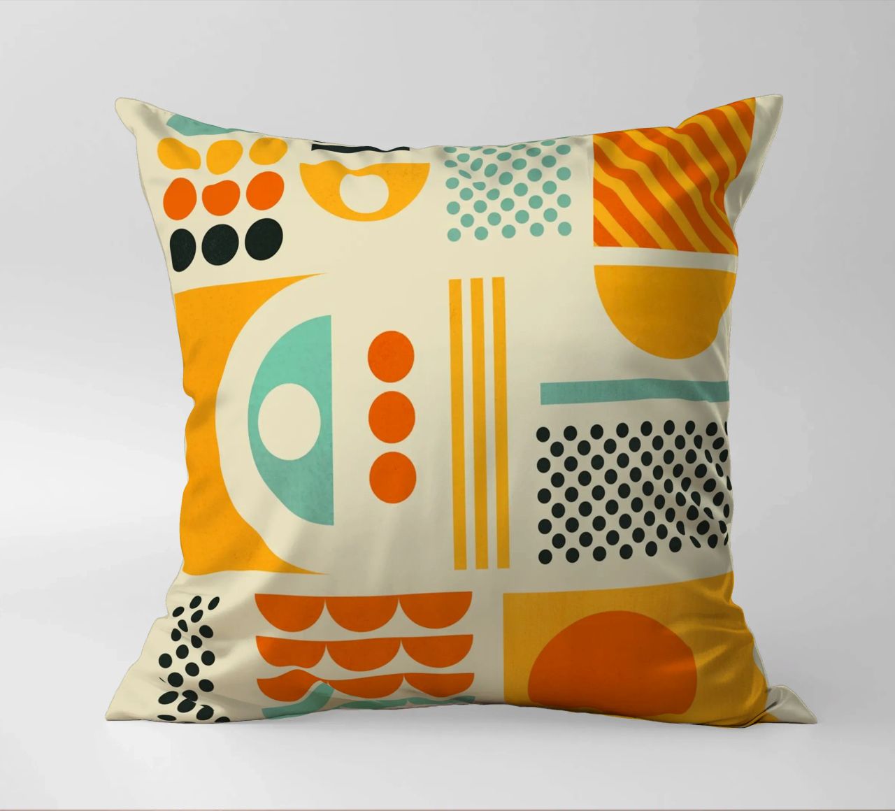Bauhaus Geometric Pattern Art Print cuscino da showmemars