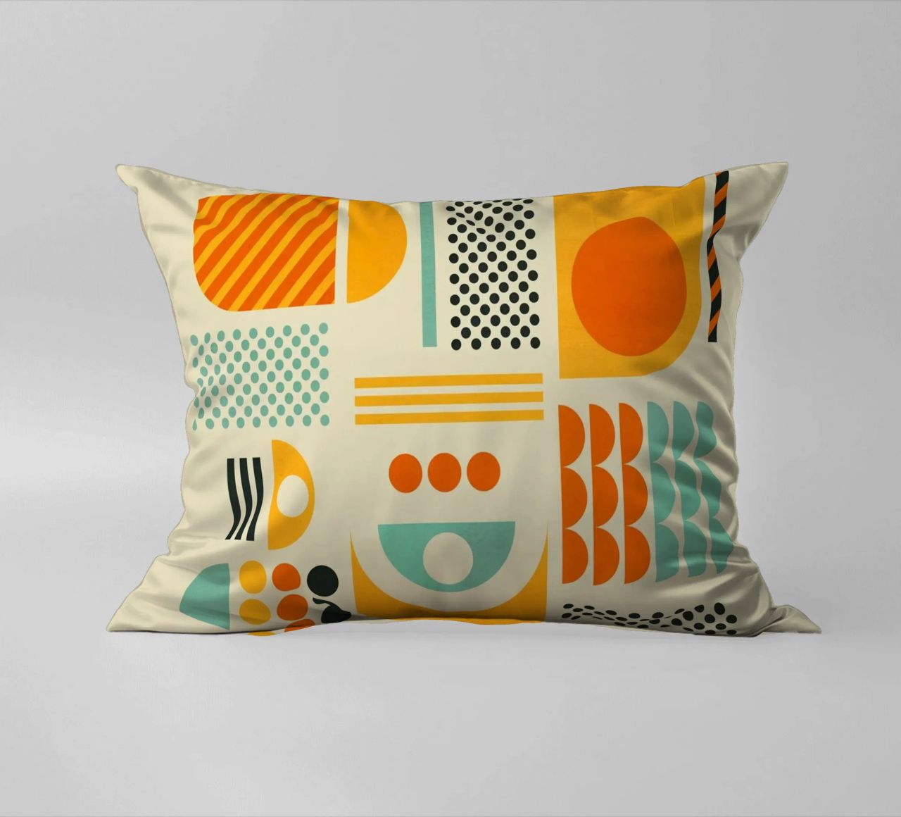 Bauhaus Geometric Pattern Art Print cuscino da showmemars