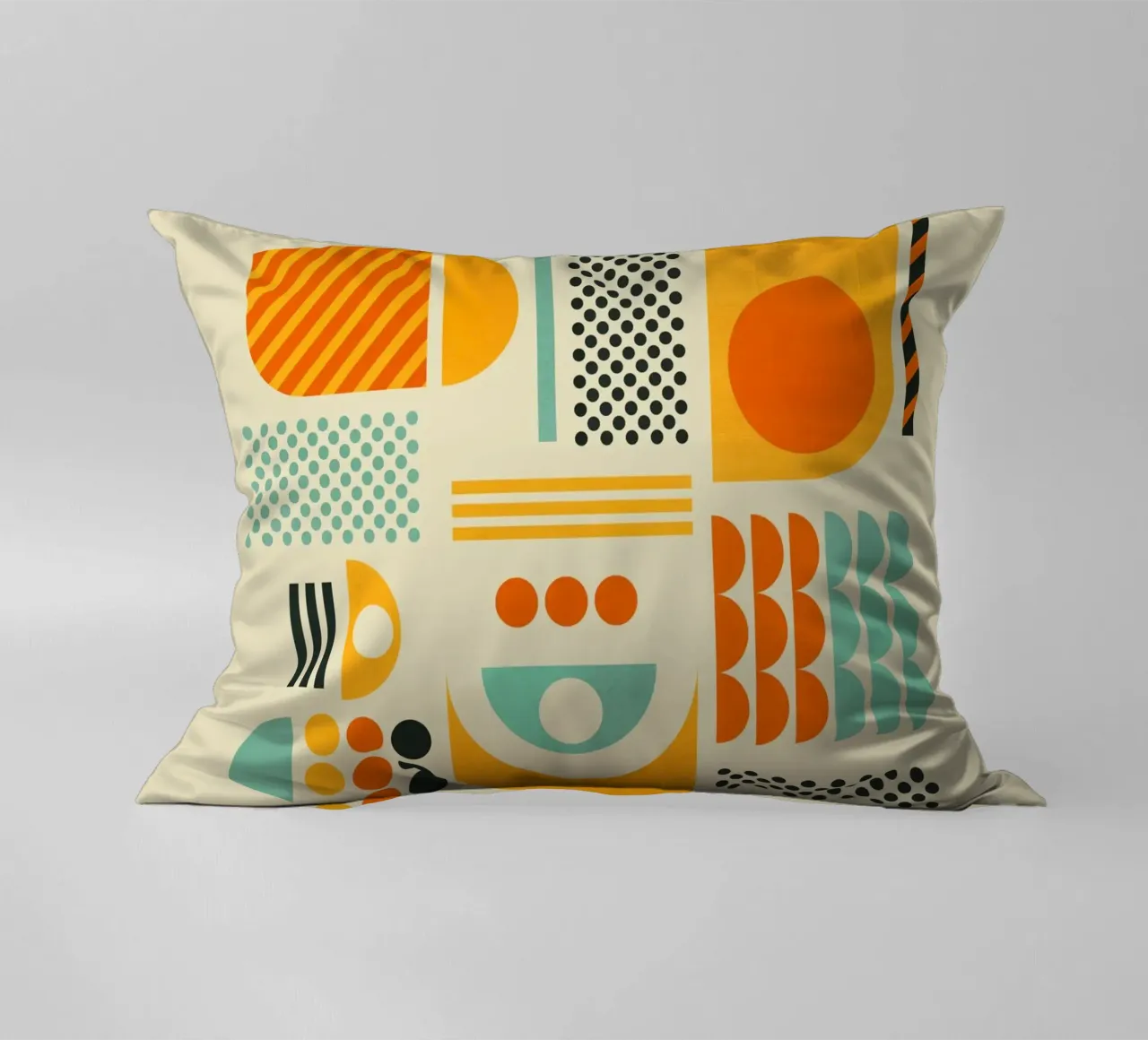 Bauhaus Geometric Pattern Art Print cuscino da showmemars