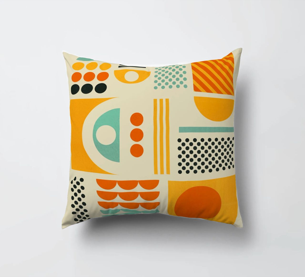 Bauhaus Geometric Pattern Art Print cuscino da showmemars