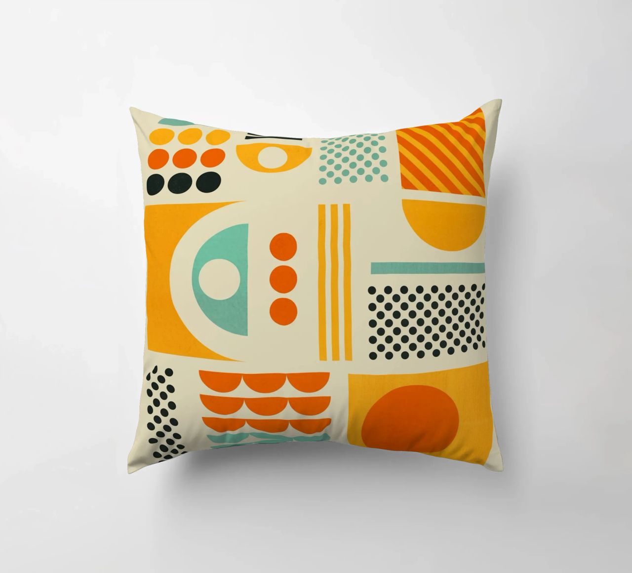 Bauhaus Geometric Pattern Art Print cuscino da showmemars