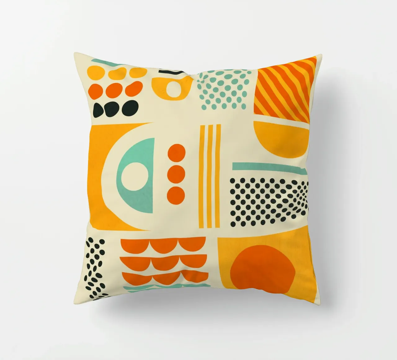 Bauhaus Geometric Pattern Art Print cuscino da showmemars