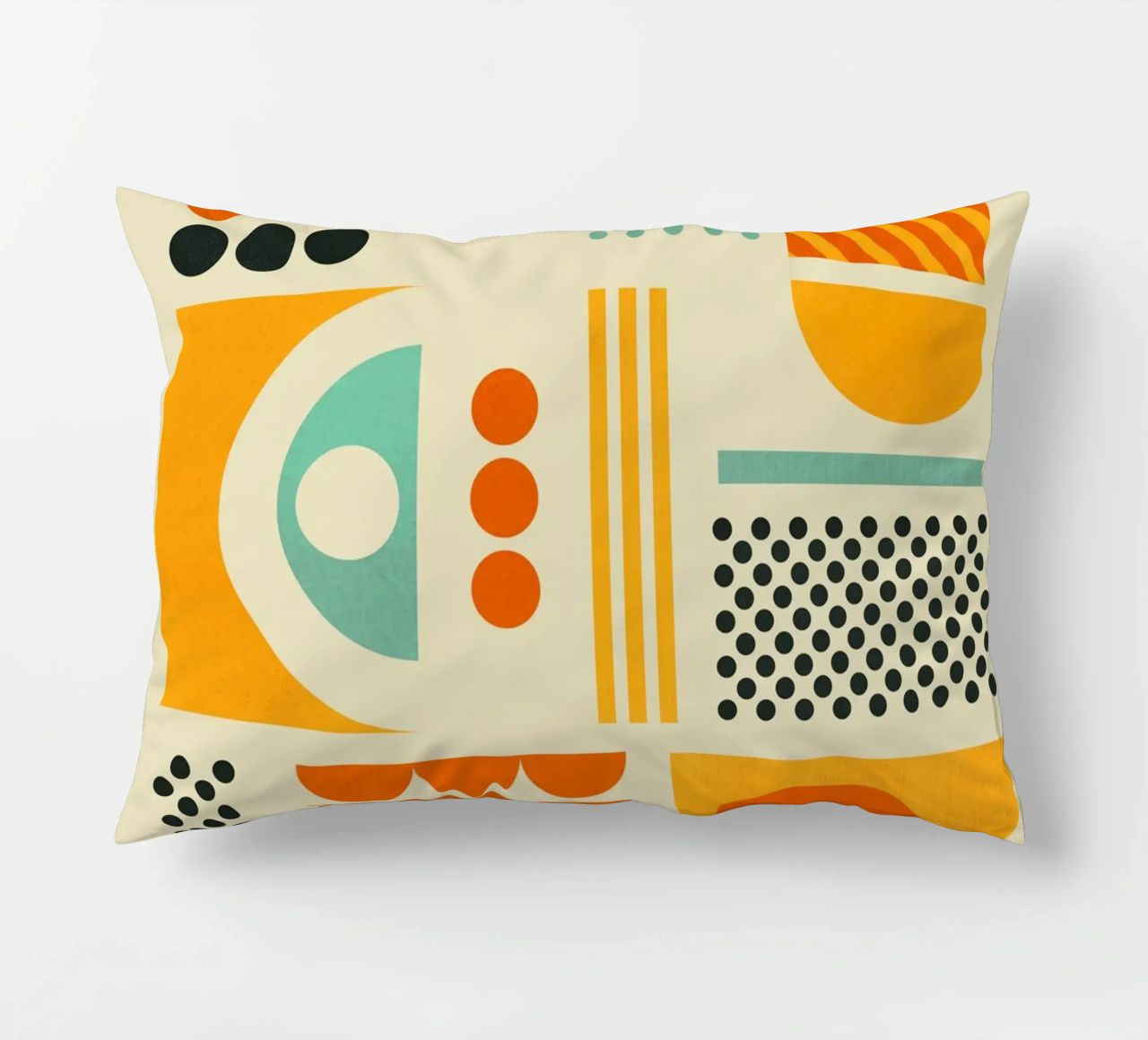 Bauhaus Geometric Pattern Art Print cuscino da showmemars