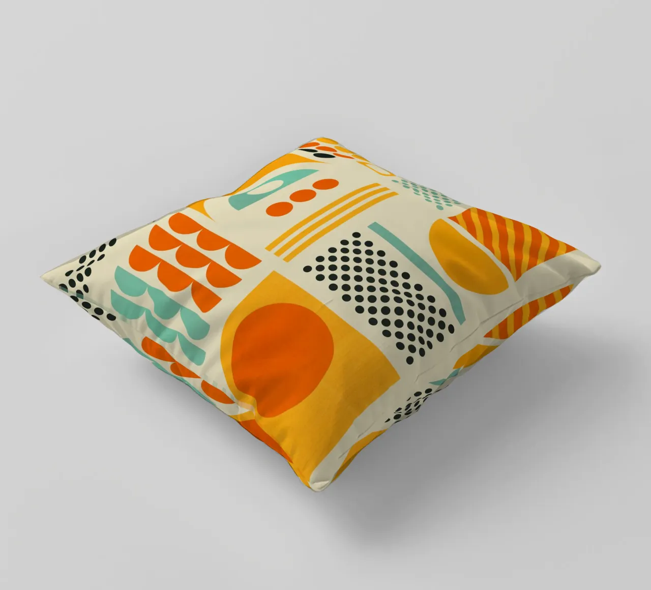 Bauhaus Geometric Pattern Art Print cuscino da showmemars
